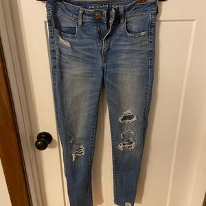 Distressed American Eagle skinny jeans